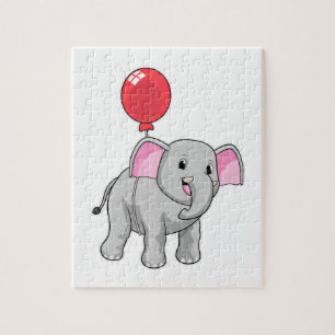 Elephant mit Balloon Puzzle