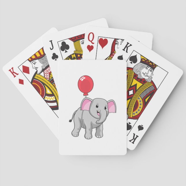 Elephant mit Balloon Spielkarten (Rückseite)