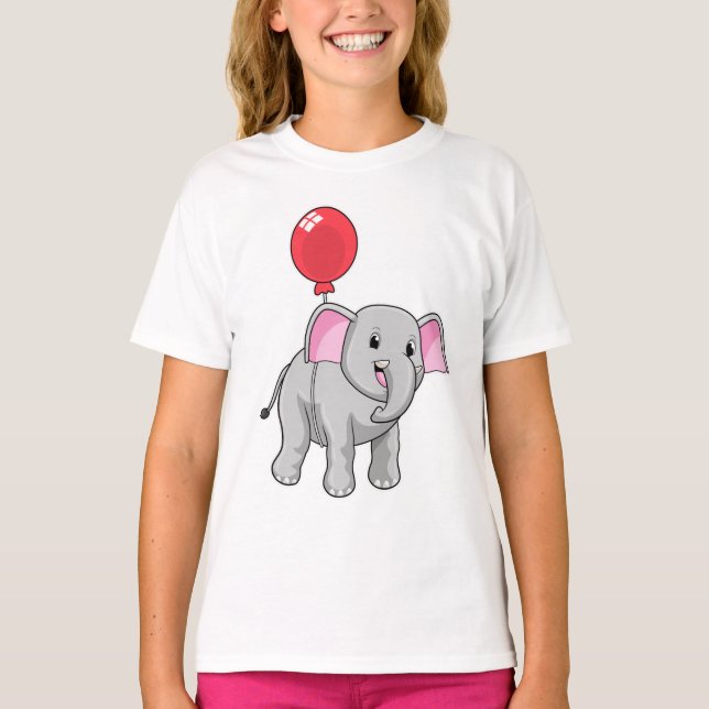 Elephant mit Balloon T-Shirt (Vorderseite)