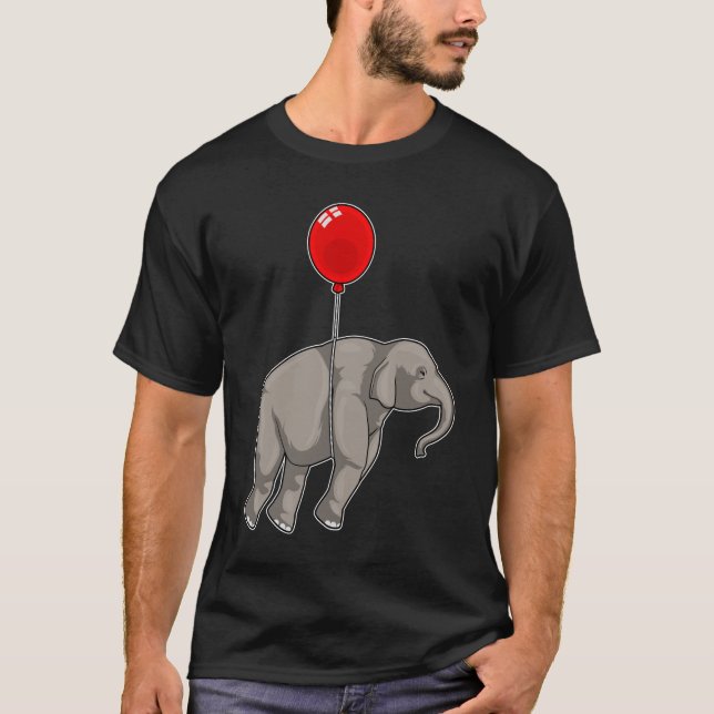 Elephant mit Balloon T-Shirt (Vorderseite)