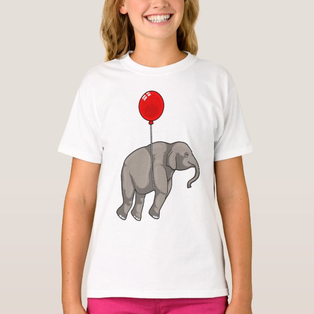 Elephant mit Balloon T-Shirt (Vorderseite)