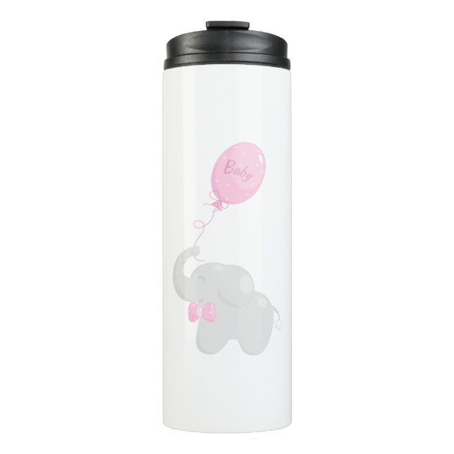 Elephant mit Balloon Thermosbecher (Vorderseite)