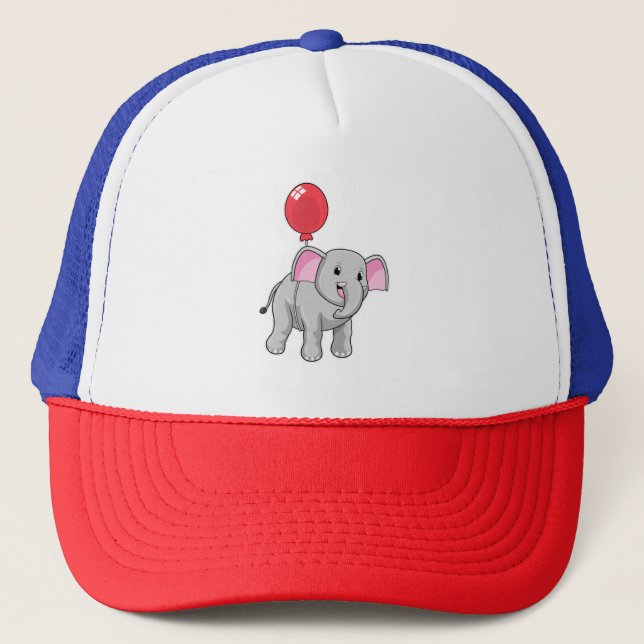 Elephant mit Balloon Truckerkappe (Vorderseite)