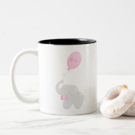 Elephant mit Balloon Zweifarbige Tasse