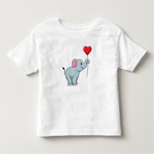 Elephant mit Heart Balloon Kleinkind T-shirt