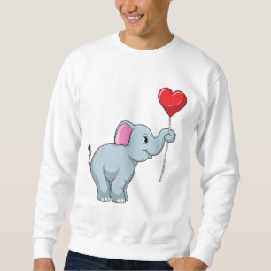 Elephant mit Heart Balloon Sweatshirt