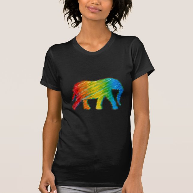 Elephant mit Pixeln T-Shirt (Vorderseite)