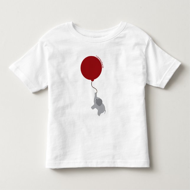 Elephant mit Red Balloon Shirt (Vorderseite)