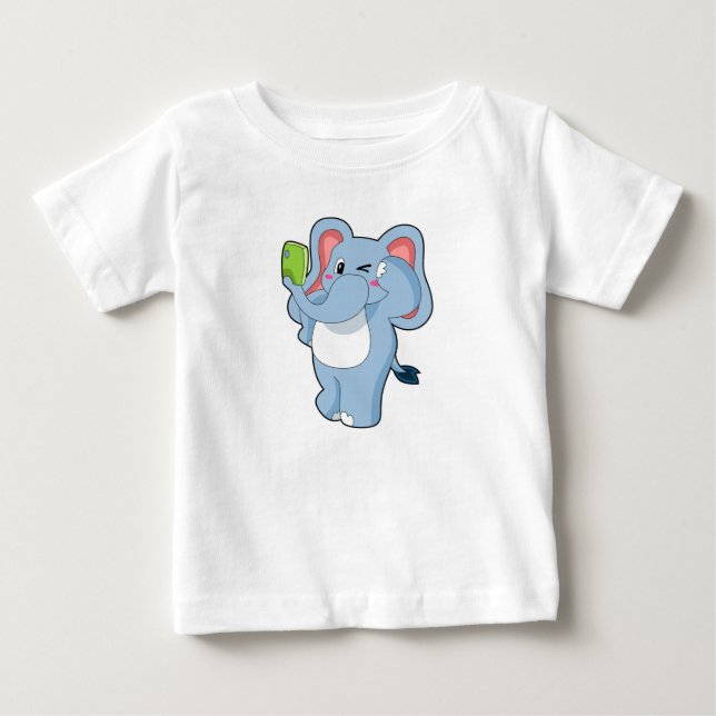 Elephant Mobile Baby T-shirt (Vorderseite)
