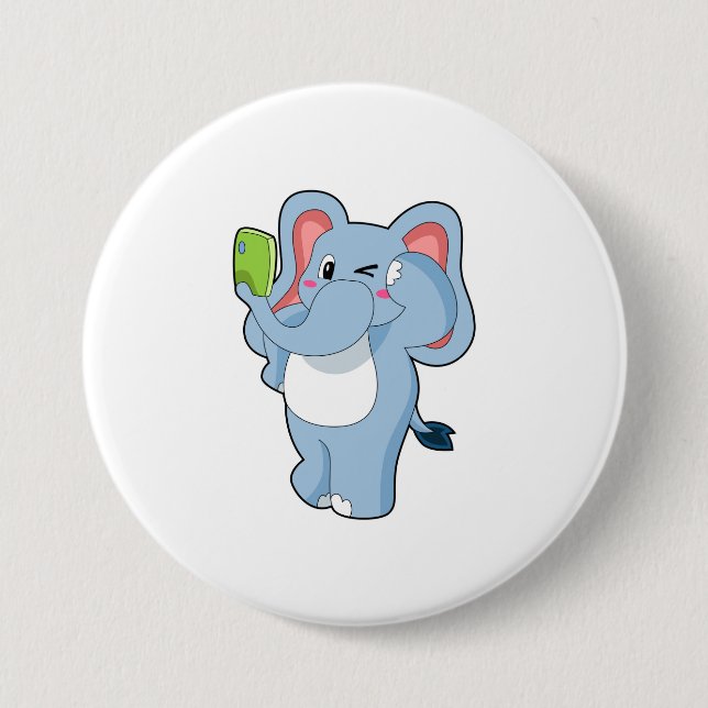 Elephant Mobile Button (Vorderseite)