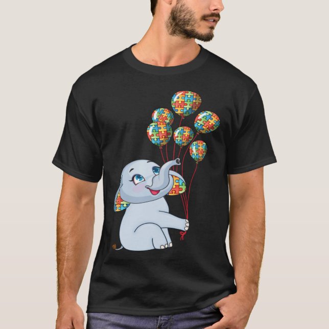 Elephant Mom Autism Child Awareness Choose Kindnes T-Shirt (Vorderseite)