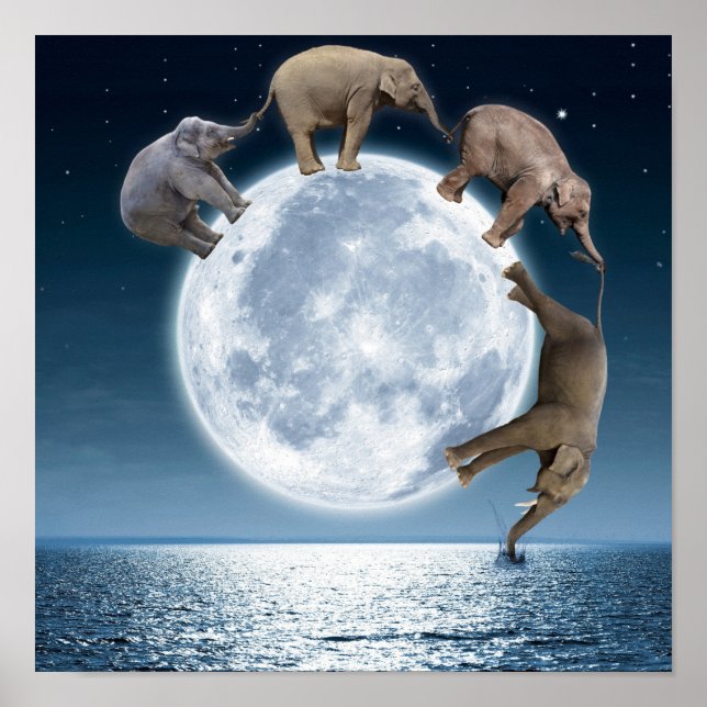 Elephant Moon Fantasy Poster (Vorne)