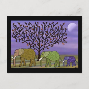Elephant Moon Postkarte