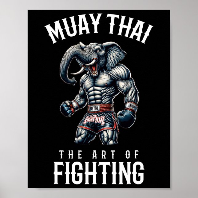 Elephant Muay Thai - Kickboxen und Elephant Thai  Poster (Vorne)