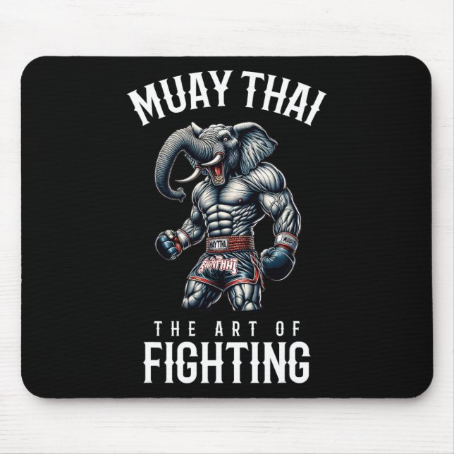 Elephant Muay Thai - Kickboxen und thailändischer  Mousepad (Vorne)