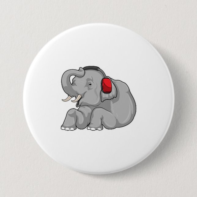 Elephant Music Headphone Button (Vorderseite)