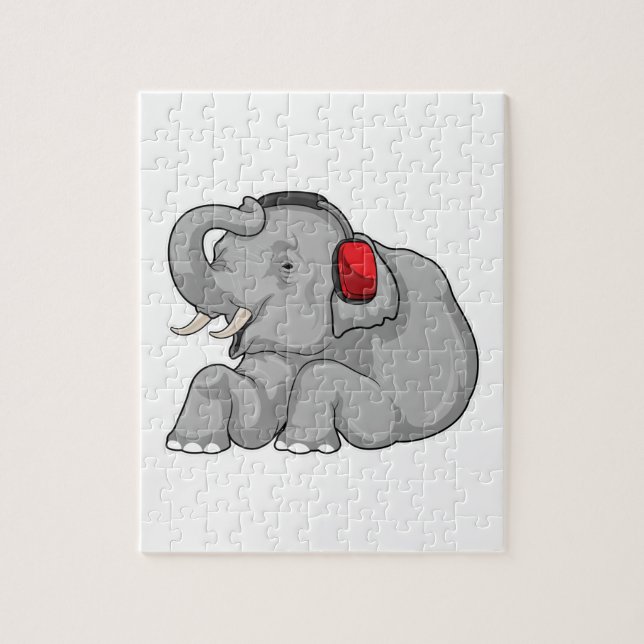 Elephant Music Headphone Puzzle (Vertikal)