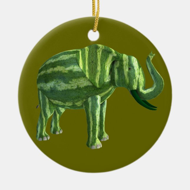 Elephant National Watermelon Day Keramik Ornament (Vorne)