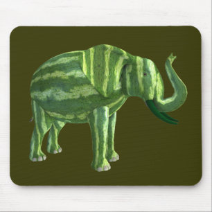 Elephant National Watermelon Day Mousepad