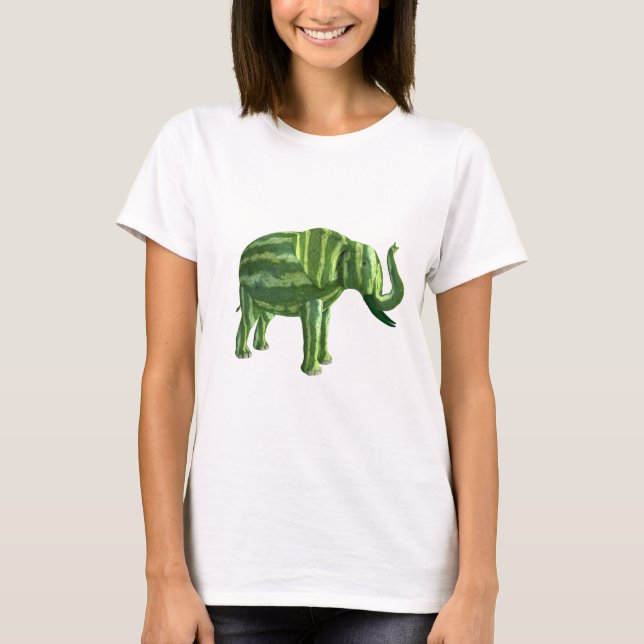 Elephant National Watermelon Day T-Shirt (Vorderseite)