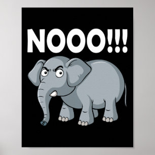 Elephant Nein! Sag nein und Rett die Elefantenkons Poster