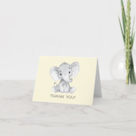 Elephant Neutral Baby Dusche Vielen Dank Dankeskarte