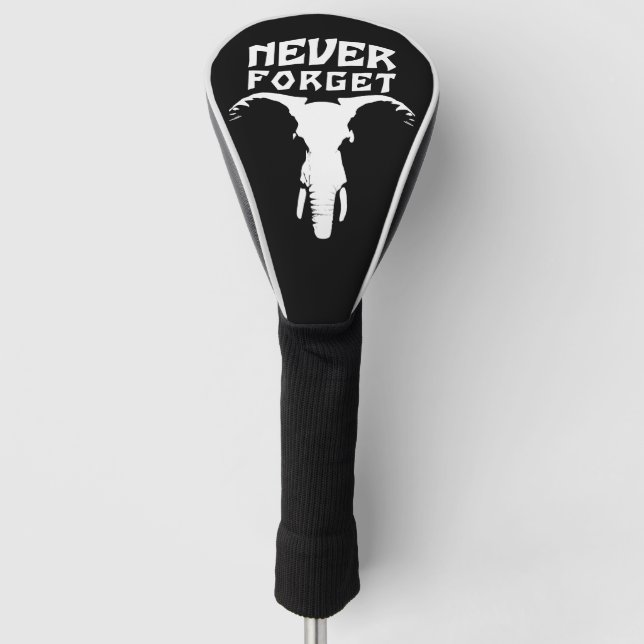 Elephant nie vergessen golf headcover (Vorderseite)