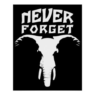 Elephant nie vergessen poster