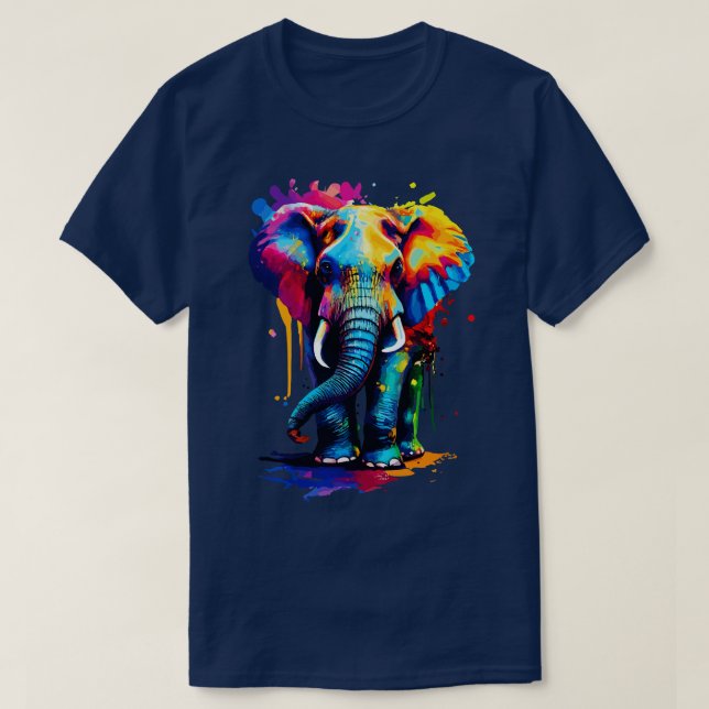 Elephant Niedlicher afrikanischer Elefant T-Shirt (Design vorne)