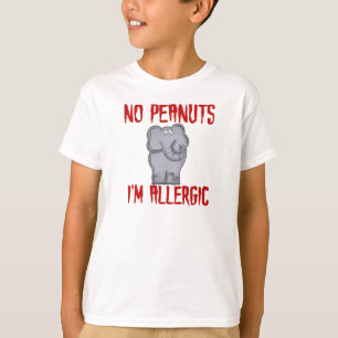 Elephant NO Peanuts Ich bin allergisch T-Shirt