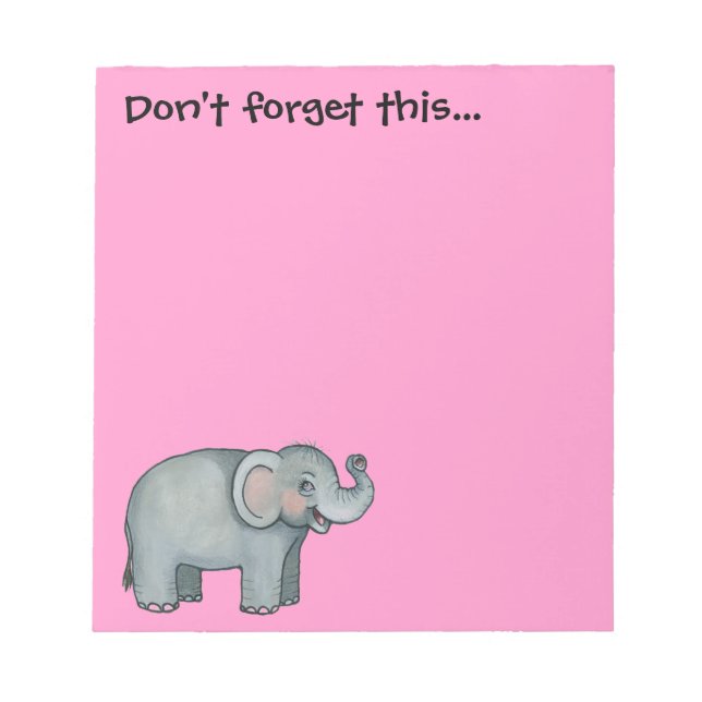 Elephant Note Pad Notizblock (Vorderseite)
