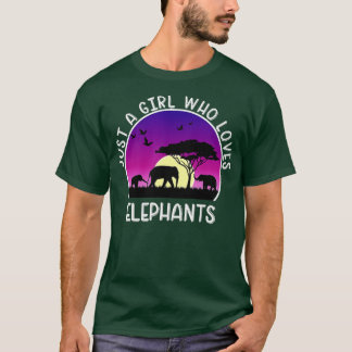 Elephant nur ein Mädchen, das Elefanten Liebe T-Shirt
