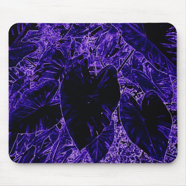 Elephant Ohrleaf Tief Lila Mousepad (Vorne)