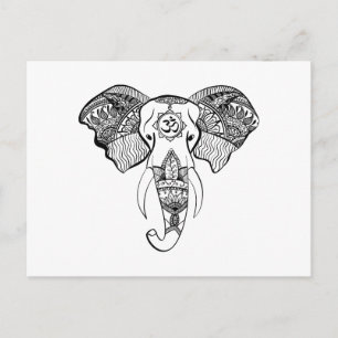 Elephant Om Postkarte