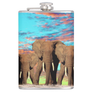 Elephant Opal Sunrise, Hüftkolben Flachmann