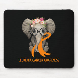 Elephant Orange Ribbon Leukämie Mousepad