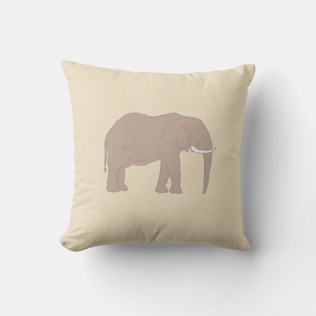 Elephant Painting Safari IllustrationThrow Kissen (Vorderseite)