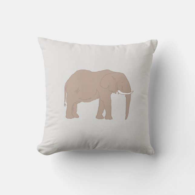 Elephant Painting Safari IllustrationThrow Kissen (Vorderseite)