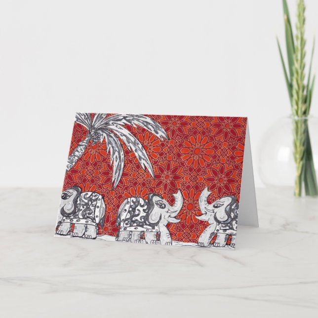 Elephant Parade 3 Karte (Vorderseite)