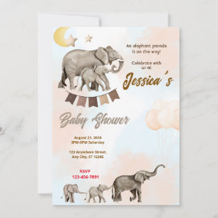 Elephant Parade Baby Dusche Einladung