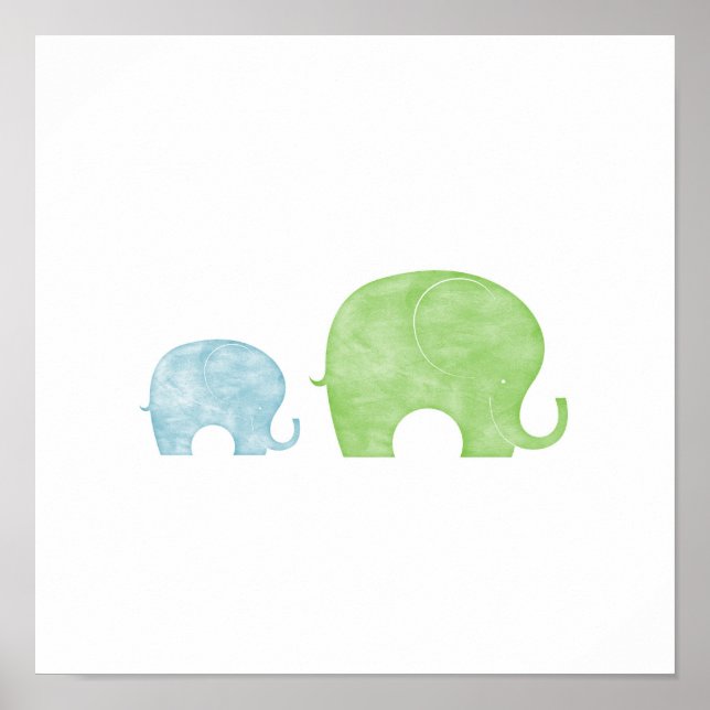 Elephant Parent & Baby Poster (Vorne)