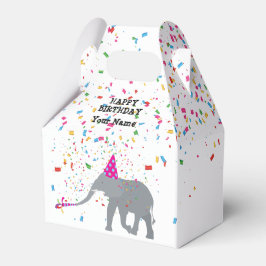Elephant Partying - Tiere bei der Geburtstagsparty Geschenkschachtel