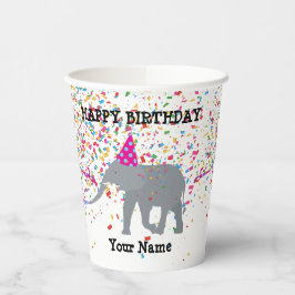 Elephant Partying - Tiere bei der Geburtstagsparty Pappbecher