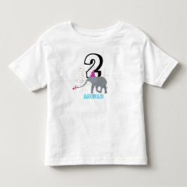 Elephant Partying - Tiere Geburtstagsjunge Mädchen Kleinkind T-shirt