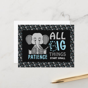Elephant Patience Postkarte