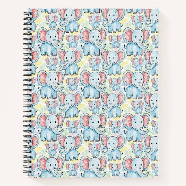 elephant pattern notizbuch (Vorderseite)