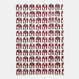 Elephant Pattern Pink Geschirrtuch
