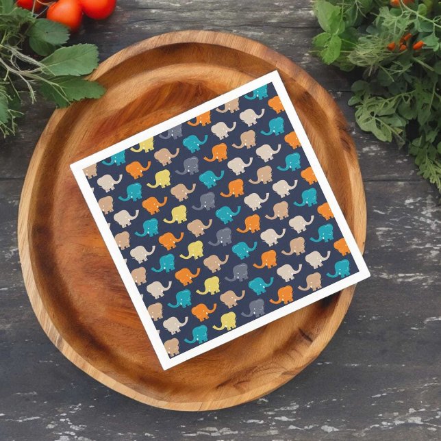 Elephant Pattern Serviette (napkin)