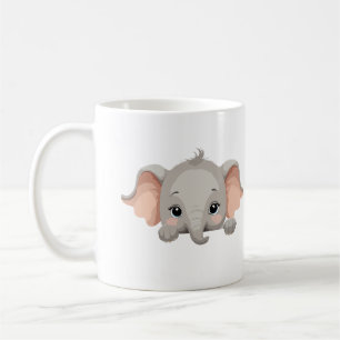 Elephant Peeking Niedlich Adorable Funny Animal Jo Kaffeetasse