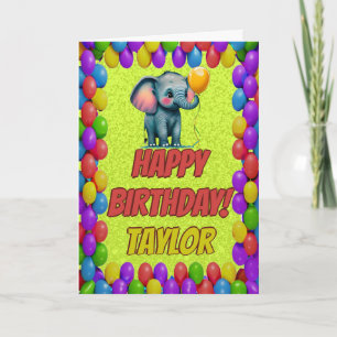 Elephant Personalisiert Fun Gruß Geburtstag Karte